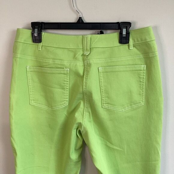 Ruby Rd. Lime Green Ankle Pants NWT Size 10 - Picture 6 of 7